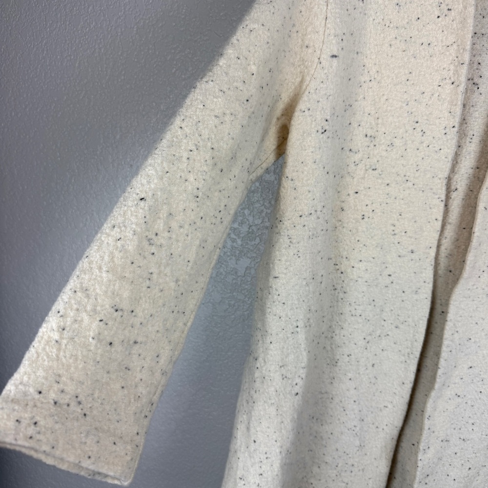 Madewell Langley Swing Coat Donegal Vanilla XS Speckled Wool Blend Open Front - Picture 5 of 9